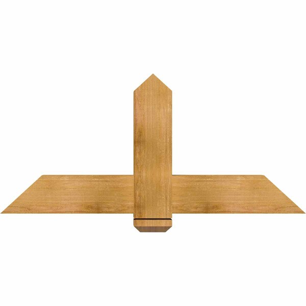 Ekena Millwork Eugene Rough Sawn Timber Gable Bracket, Western Red Cedar, 48"W x 22"H x 4"D x 6"F, 11/12 Pitch GBW048X22X0406EUG00RWR - main